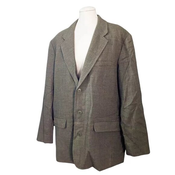 The Territory Ahead Blazer Mens 48R Green Sport Coat Jacket Wool 3 Button - Picture 2 of 8